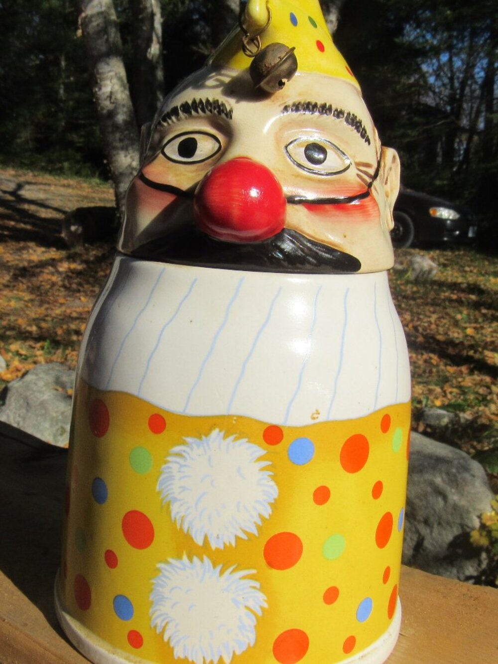 Simon Peter Gerz Gerzit Stoneware Figural Stein, W. Germany, Jester / Fool X421